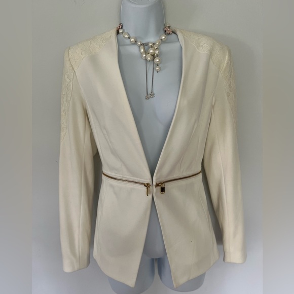 Grace Element Women's White Blazer Jacket - Picture 10 of 16